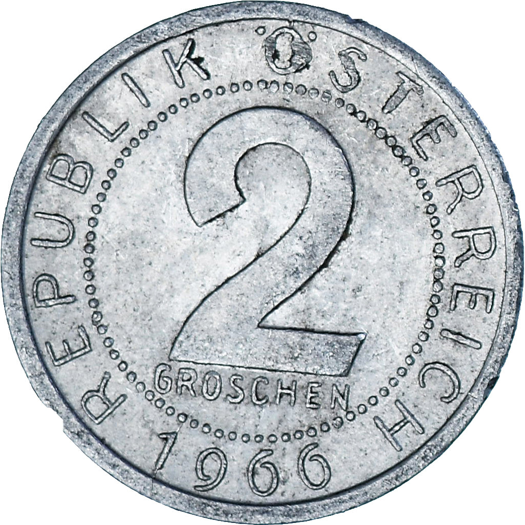 Austria, 2 Groschen, 1966