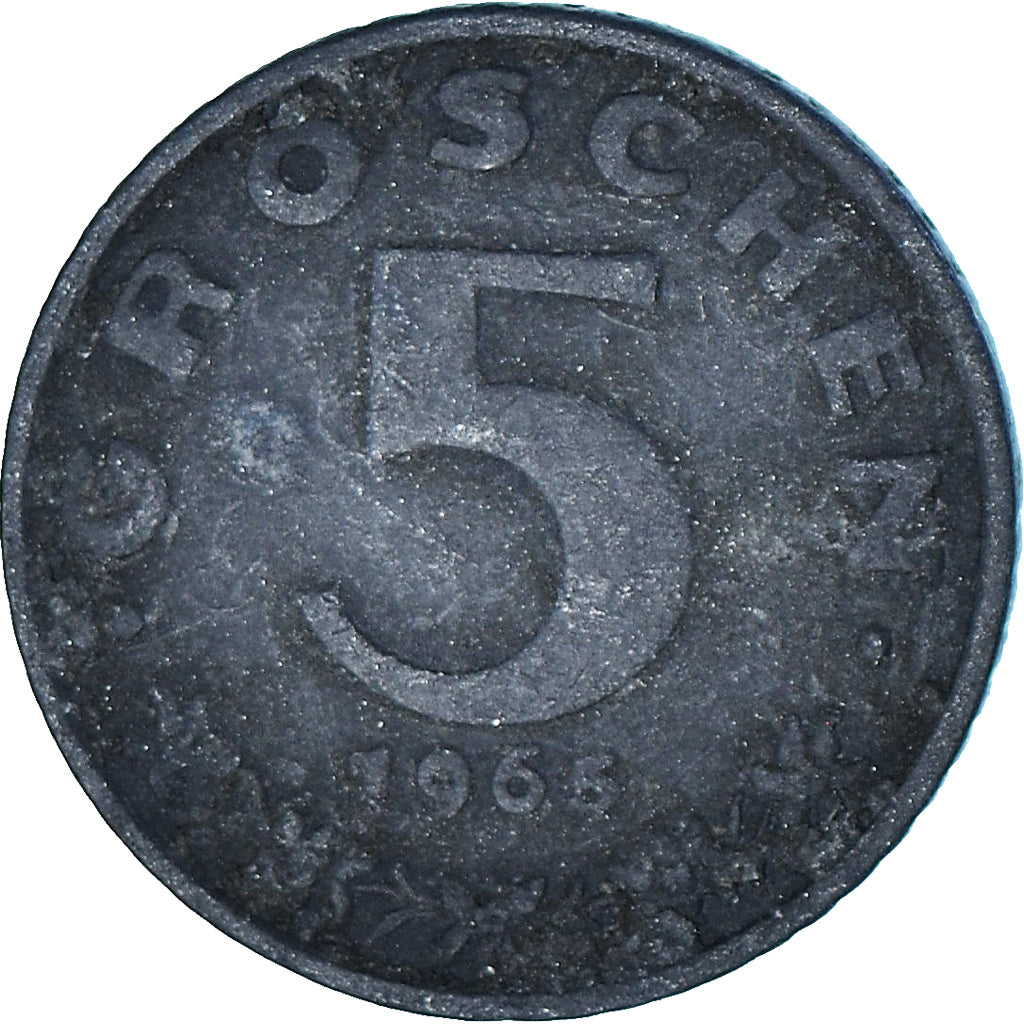 Áustria, 5 Groschen, 1965