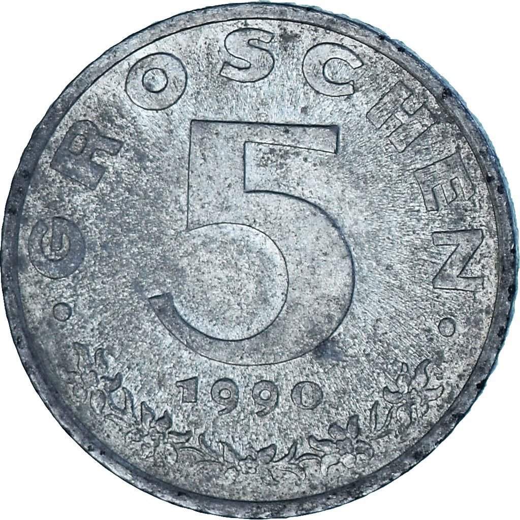 Austria, 5 Groschen, 1990