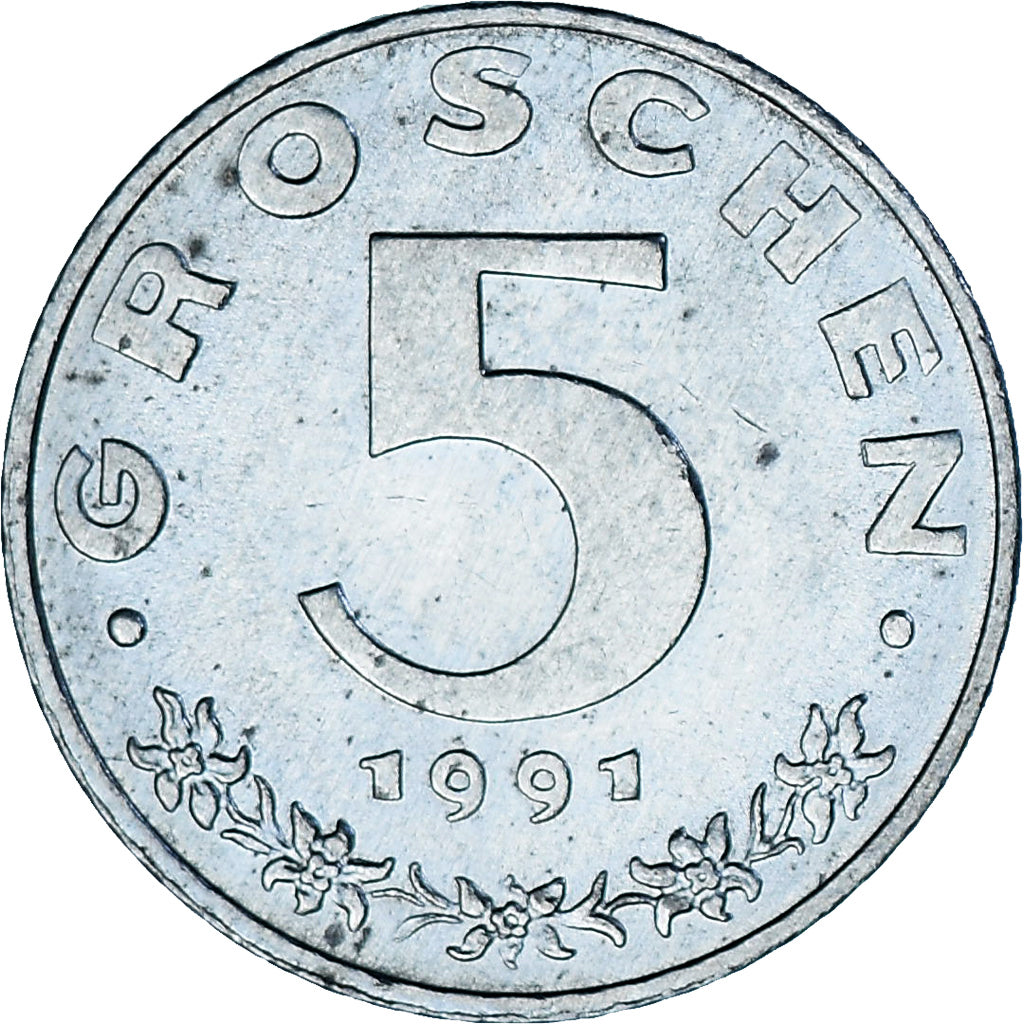 Austria, 5 Groschen, 1991