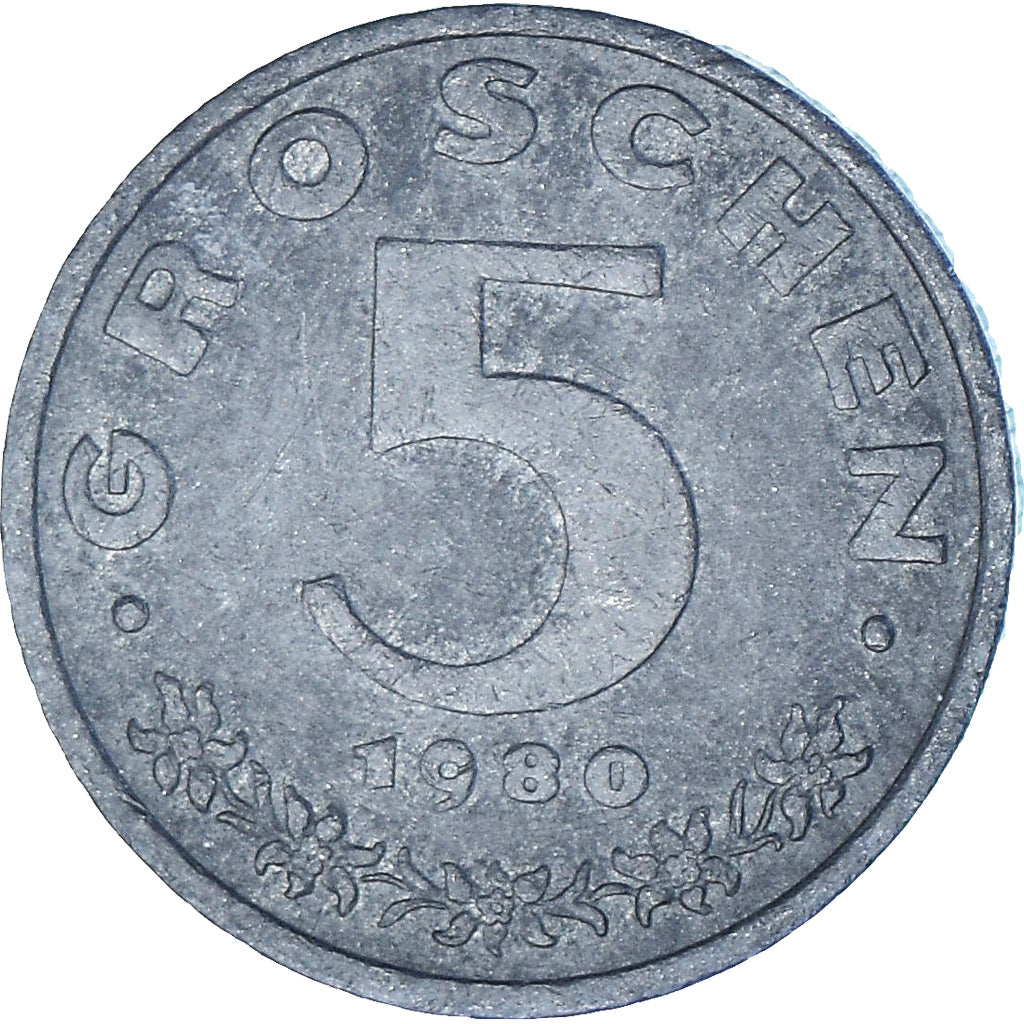 Austria, 5 Groschen, 1980