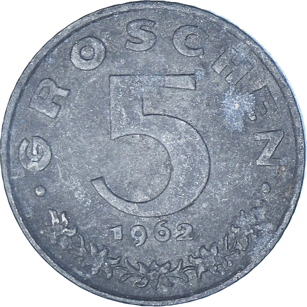 Áustria, 5 Groschen, 1962