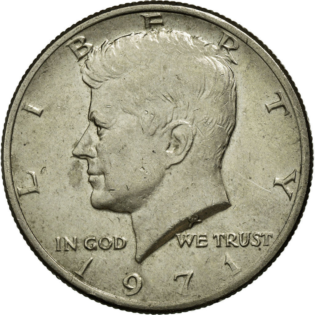 Coin, United States, Kennedy Half Dollar, Half Dollar, 1971, U.S. Mint