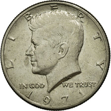 Coin, United States, Kennedy Half Dollar, Half Dollar, 1971, U.S. Mint