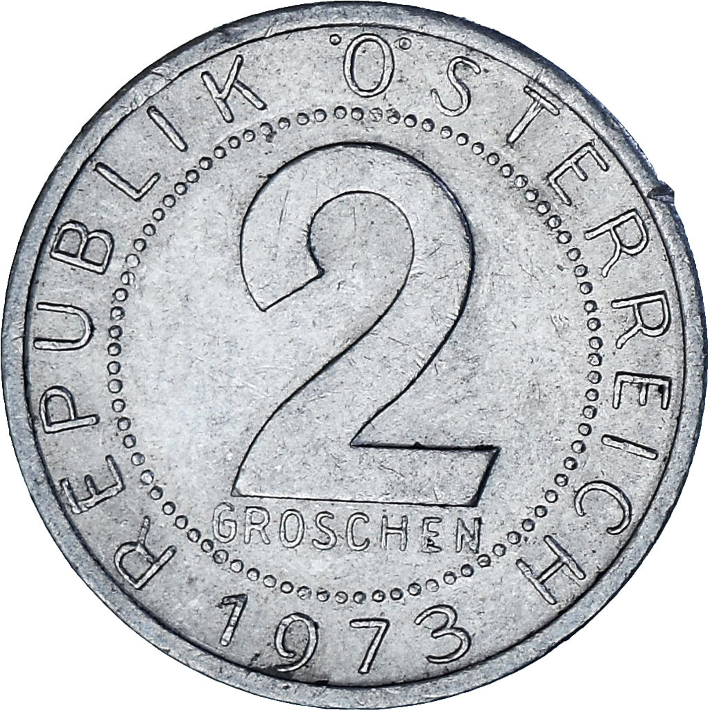 Austria, 2 Groschen, 1973
