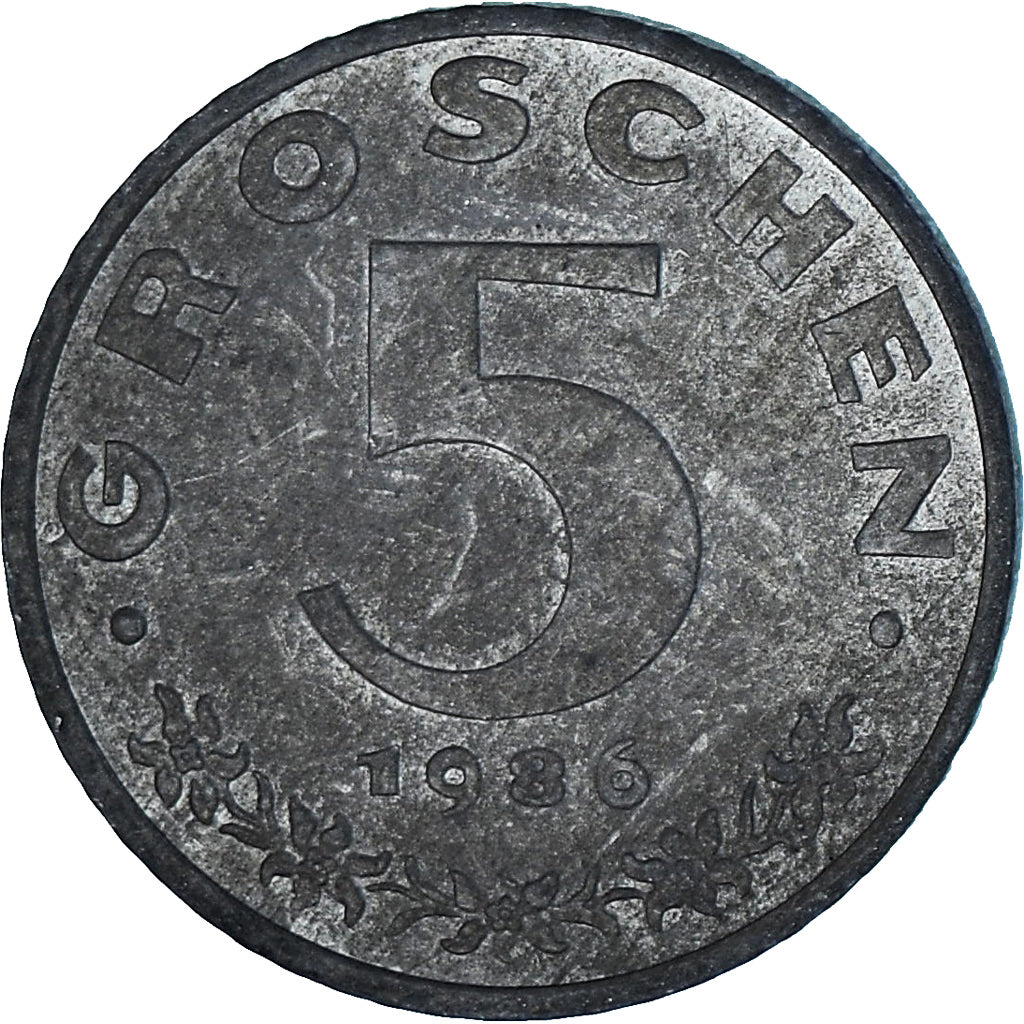 Österreich, 5 Groschen, 1986