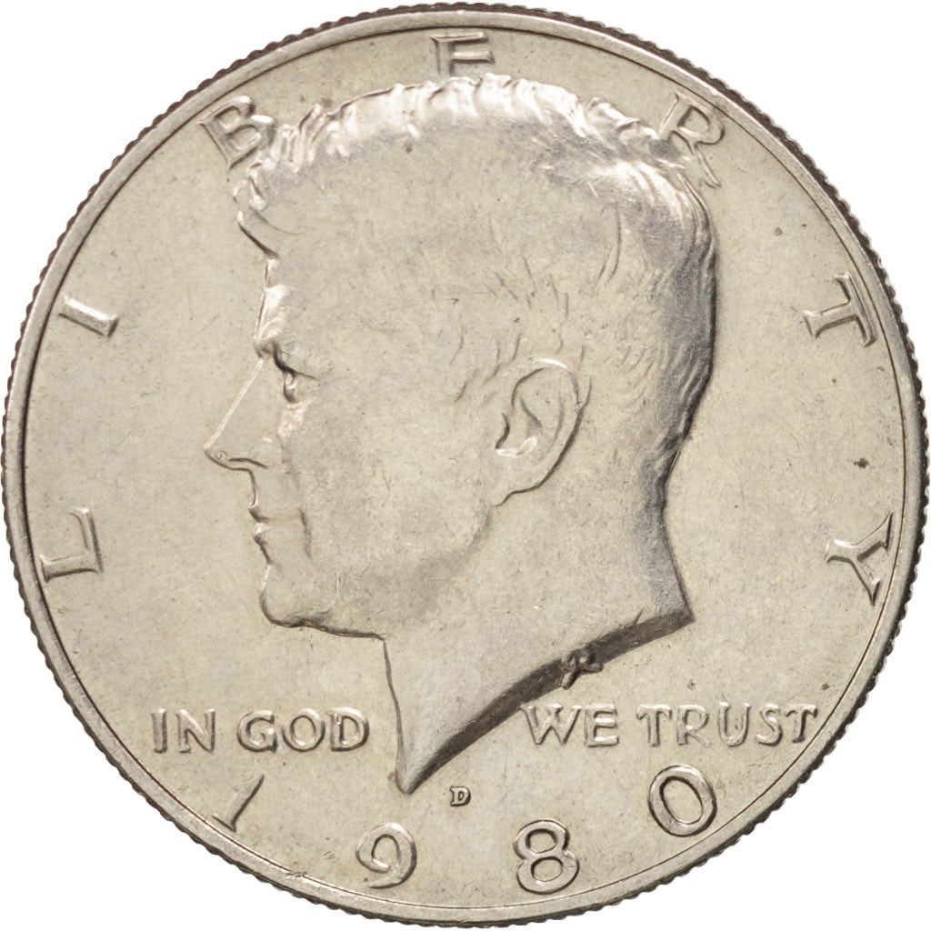 UNITED STATES, Kennedy Half Dollar, Half Dollar, 1980, U.S. Mint, KM #A202b,...
