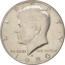 UNITED STATES, Kennedy Half Dollar, Half Dollar, 1980, U.S. Mint, KM #A202b,...