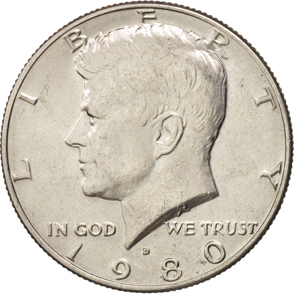 UNITED STATES, Kennedy Half Dollar, Half Dollar, 1980, U.S. Mint, KM #A202b,...