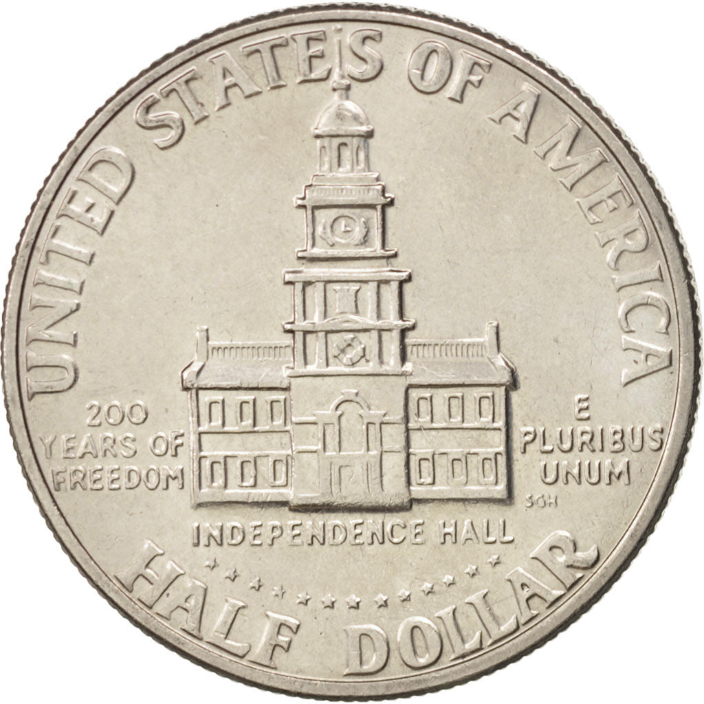 Coin, United States, Kennedy Half Dollar, Half Dollar, 1976, U.S. Mint, Denver