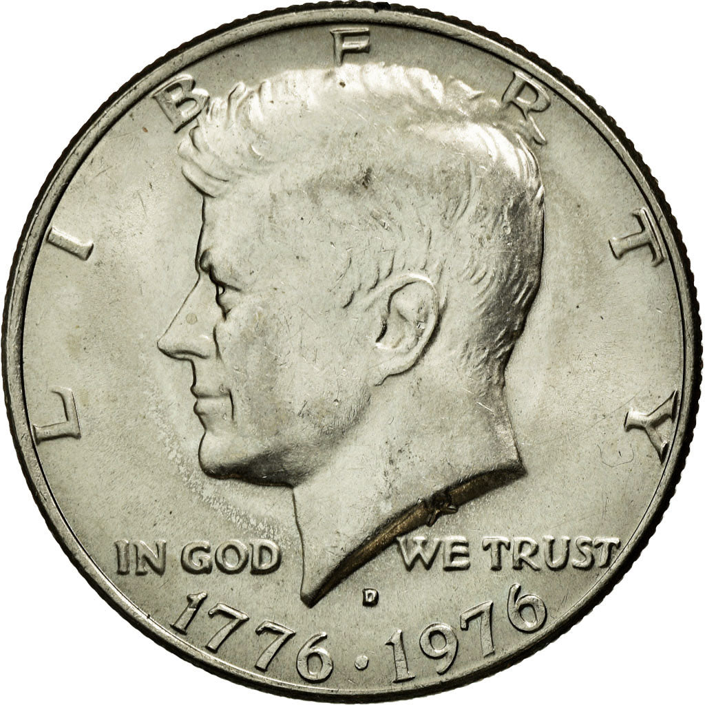 Coin, United States, Kennedy Half Dollar, Half Dollar, 1976, U.S. Mint, Denver