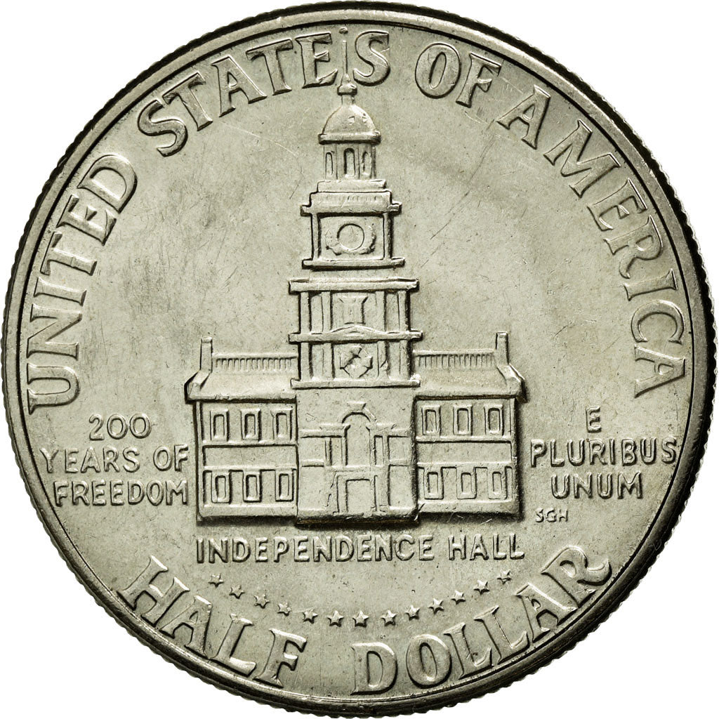Coin, United States, Kennedy Half Dollar, Half Dollar, 1976, U.S. Mint, Denver