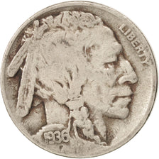 Stati Uniti, Buffalo Nickel, 5 Cents, 1936, U.S. Mint, San Francisco, BB, Ram...