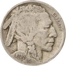 UNITED STATES, Buffalo Nickel, 5 Cents, 1935, U.S. Mint, KM #134, VF(30-35),...