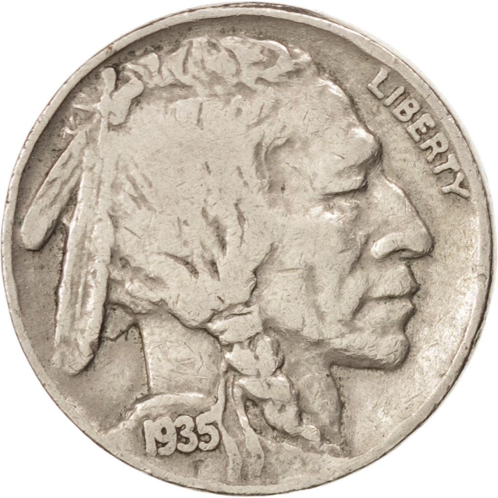 Etats-Unis, Nickel Buffalo 5 Cents 1935 Philadelphie, KM 134