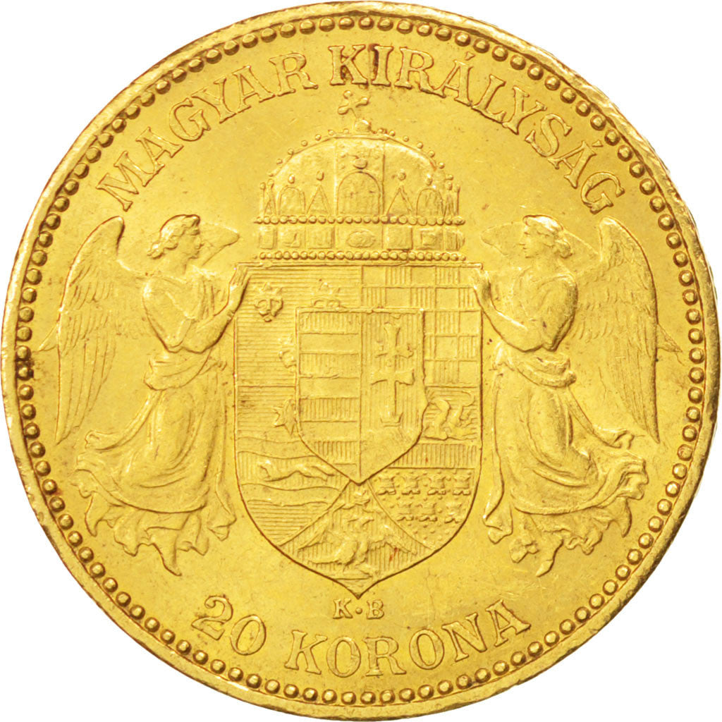 Coin, Hungary, Franz Joseph I, 20 Korona, 1893, Kormoczbanya, AU(55-58), Gold