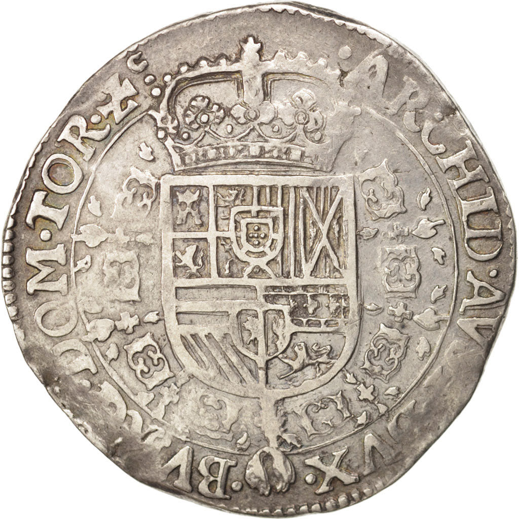 SPANISH NETHERLANDS, Patagon, 48 Sols, 1646, Tournai, KM #A42, EF(40-45),...