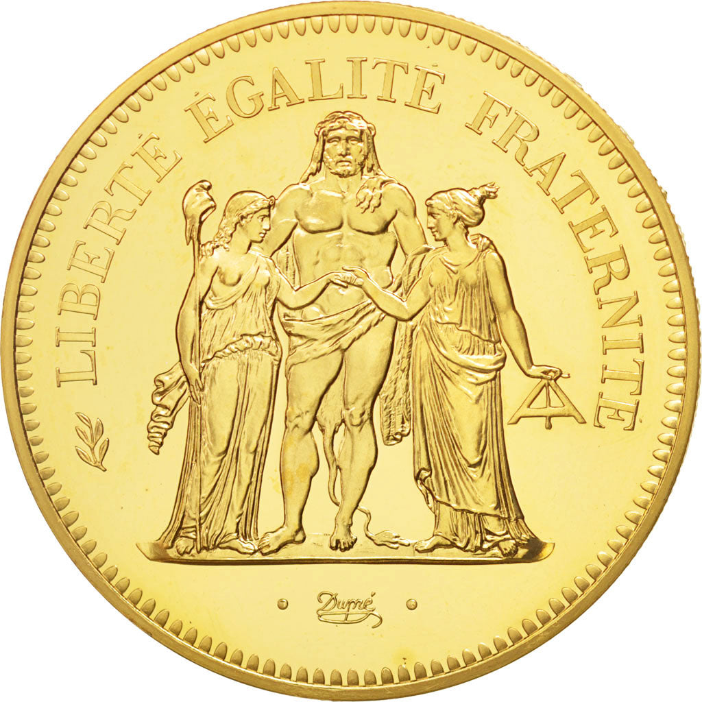 Vème République, 50 Francs Hercule Piéfort Or 1979, KM P651