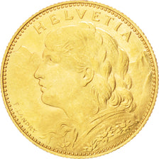 SWITZERLAND, 10 Francs, 1922, Bern, KM #36, AU(55-58), Gold, 3.24