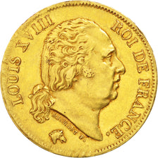 Louis XVIII, 40 Francs Or 1819 Lille, KM 713.6