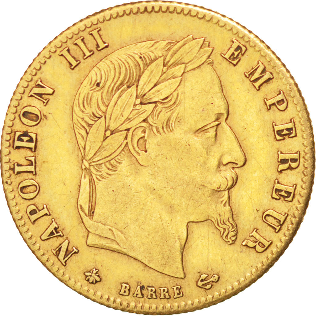 FRANCE, Napoléon III, 5 Francs, 1862, Paris, KM #803.1, AU(50-53), Gold, Gadoury