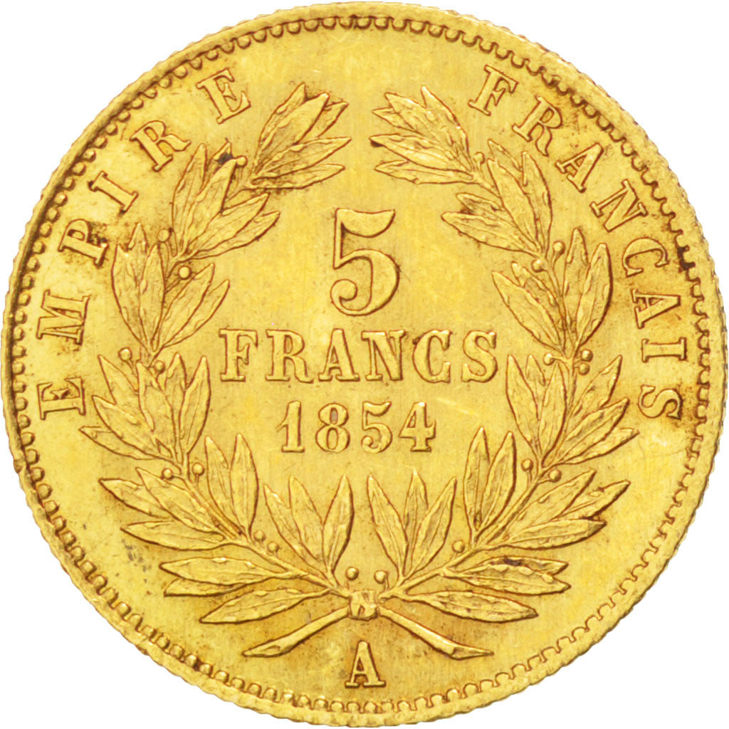 Münze, Frankreich, Napoleon III, Napoléon III, 5 Francs, 1854, Paris, SS+