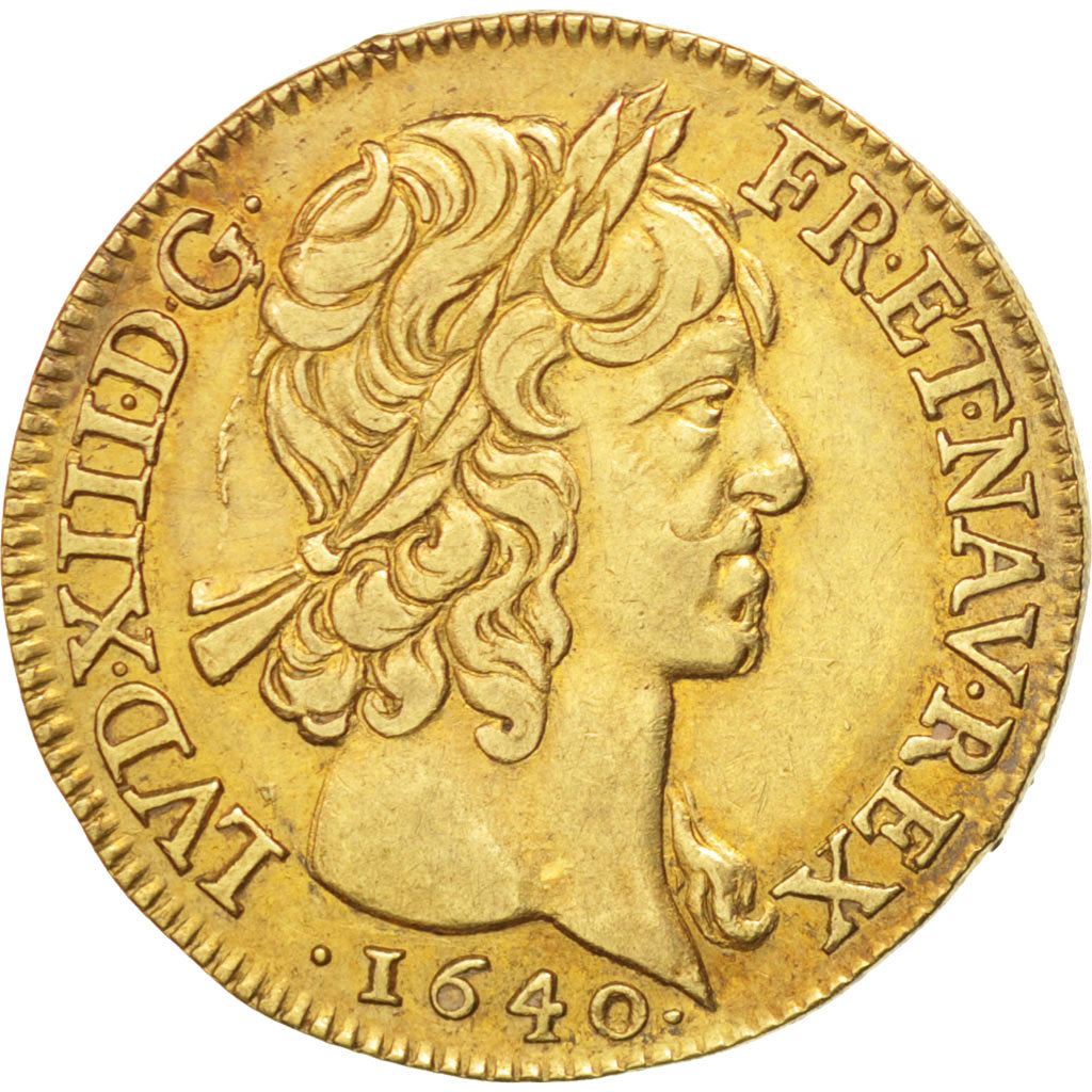 FRANCE, Louis D'or, 1640, Paris, KM #105, EF(40-45), Gold, Gadoury #58, 6.76