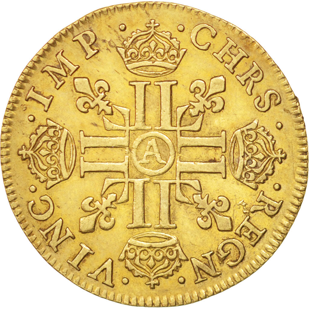 FRANCE, Louis D'or, 1640, Paris, KM #105, EF(40-45), Gold, Gadoury #58, 6.76