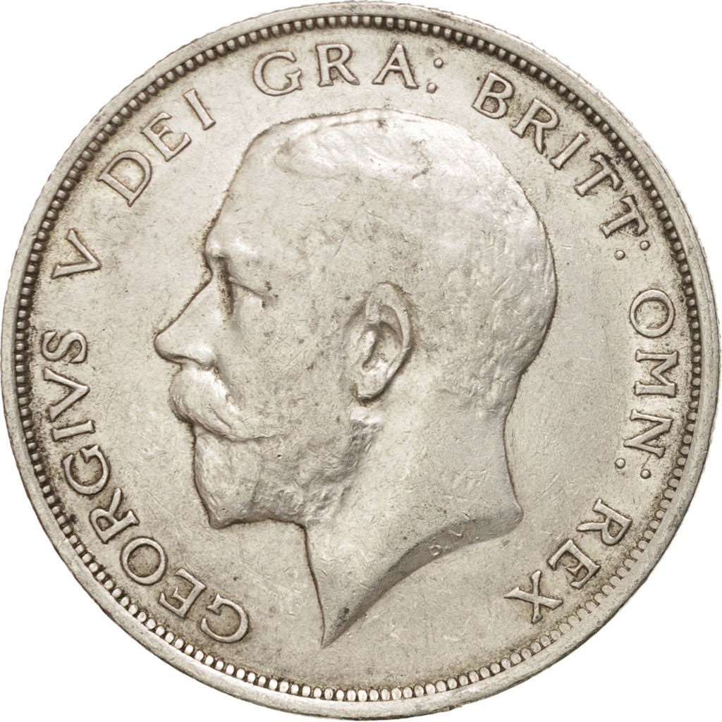 GREAT BRITAIN, 1/2 Crown, 1914, KM #818.1, EF(40-45), Silver, 32.3, 14.12