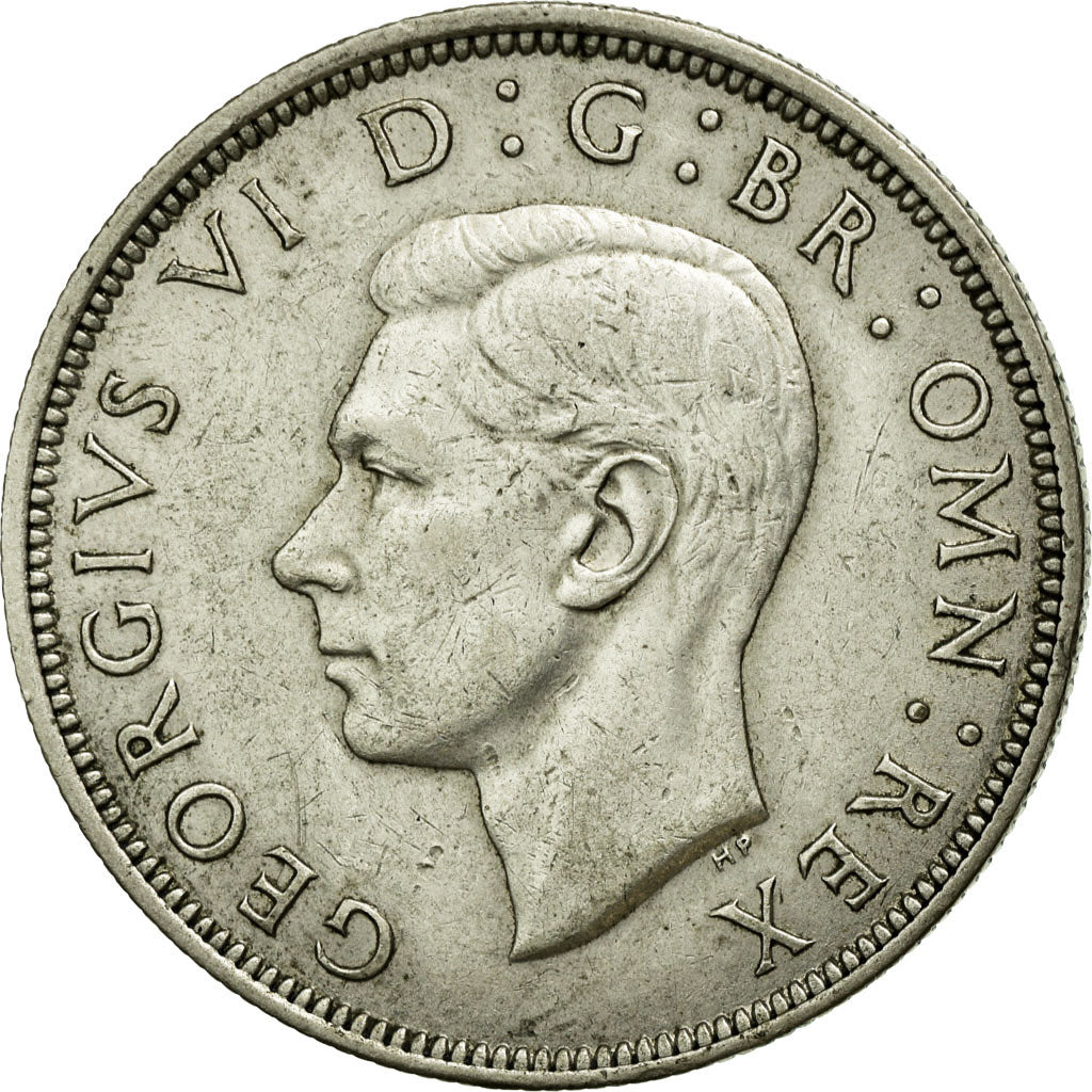 Coin, Great Britain, George VI, 1/2 Crown, 1942, AU(50-53), Silver, KM:856