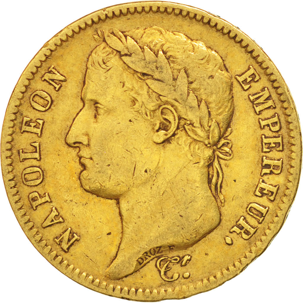 Francia, Napoléon I, 40 Francs, 1812, Paris, BB, Oro, KM:696.1, Gadoury:1084