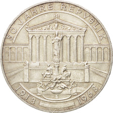 AUSTRIA, 50 Schilling, 1968, KM #2904.1, AU(55-58), Silver, 34, 20.00