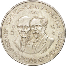 MEXICO, 10 Pesos, 1960, Mexico City, KM #476, AU(55-58), Silver, 40, 28.90