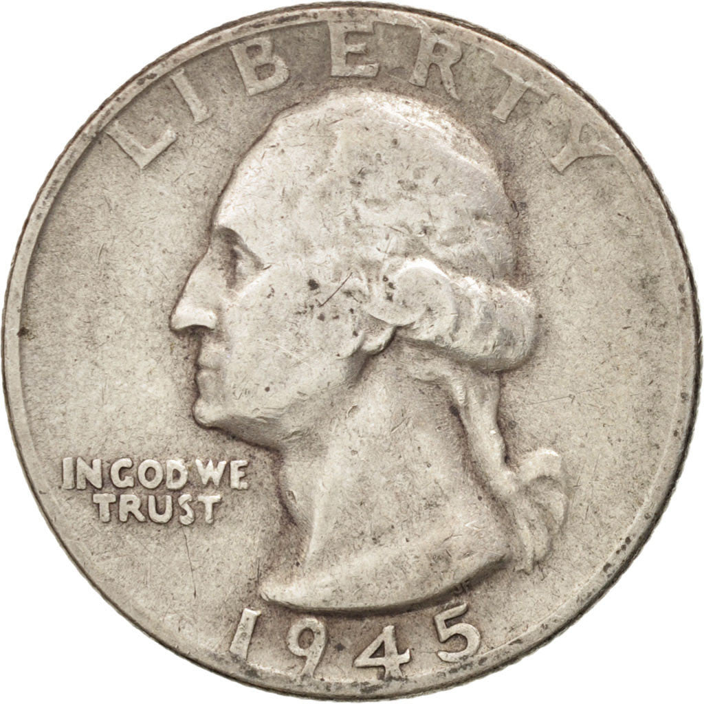 Coin, United States, Washington Quarter, Quarter, 1945, U.S. Mint, Philadelphia