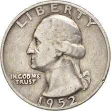 UNITED STATES, Washington Quarter, Quarter, 1952, U.S. Mint, KM #164,...