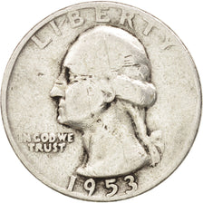 UNITED STATES, Washington Quarter, Quarter, 1953, U.S. Mint, KM #164,...