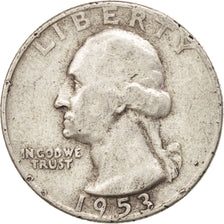 UNITED STATES, Washington Quarter, Quarter, 1953, U.S. Mint, KM #164,...