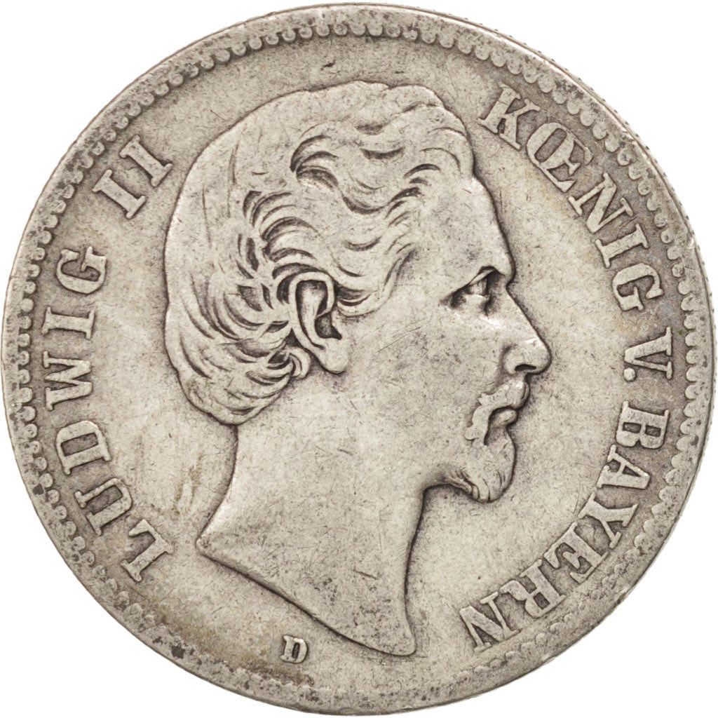 German States, 2 Mark, 1876, Munich, KM #903, VF(30-35), Silver, 10.86