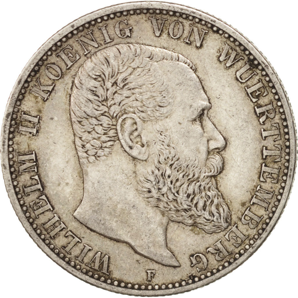 German States, 2 Mark, 1900, Freudenstadt, KM #631, EF(40-45), Silver, 28, 11.14