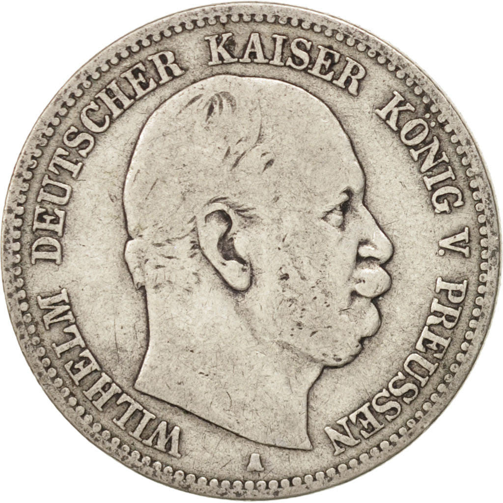 German States, 2 Mark, 1876, Berlin, KM #506, VF(30-35), Silver, 10.81