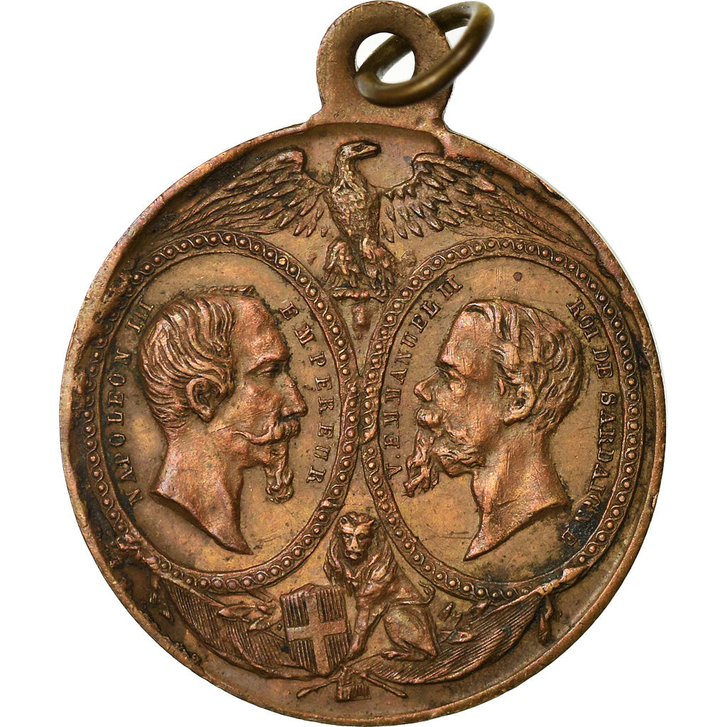 France, Médaille, Napoléon III, Bataille de Solférino, History, 1859, TTB+