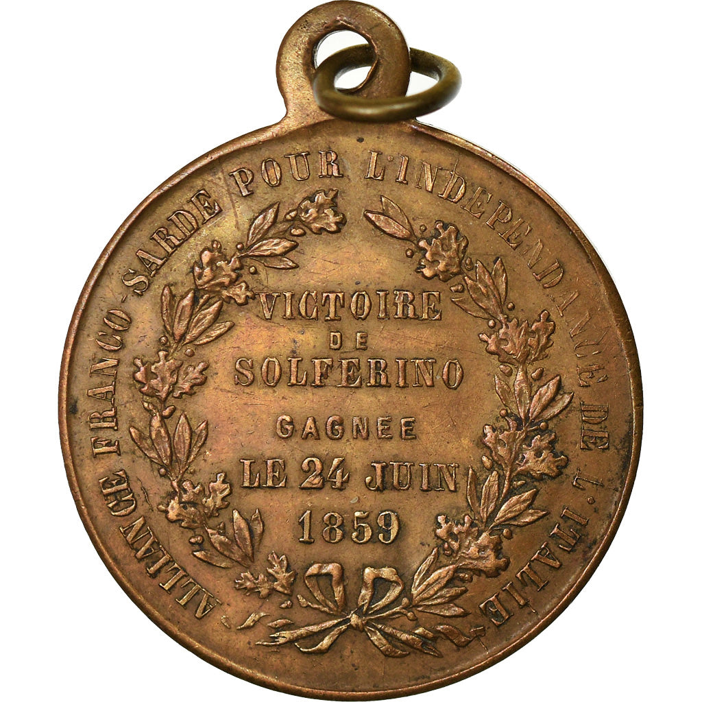 France, Médaille, Napoléon III, Bataille de Solférino, History, 1859, TTB+