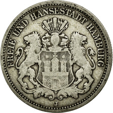 Coin, German States, HAMBURG, 2 Mark, 1876, Hambourg, VF(30-35), Silver, KM:604