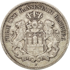 German States, 2 Mark, 1905, Hambourg, KM #612, AU(50-53), Silver, 28, 11.10