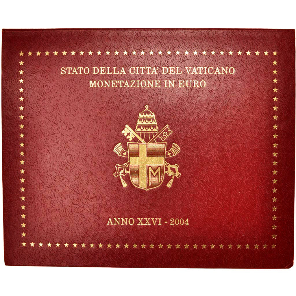 Vatican, 1 Cent to 2 Euro, 2004, MS(65-70), 0.00