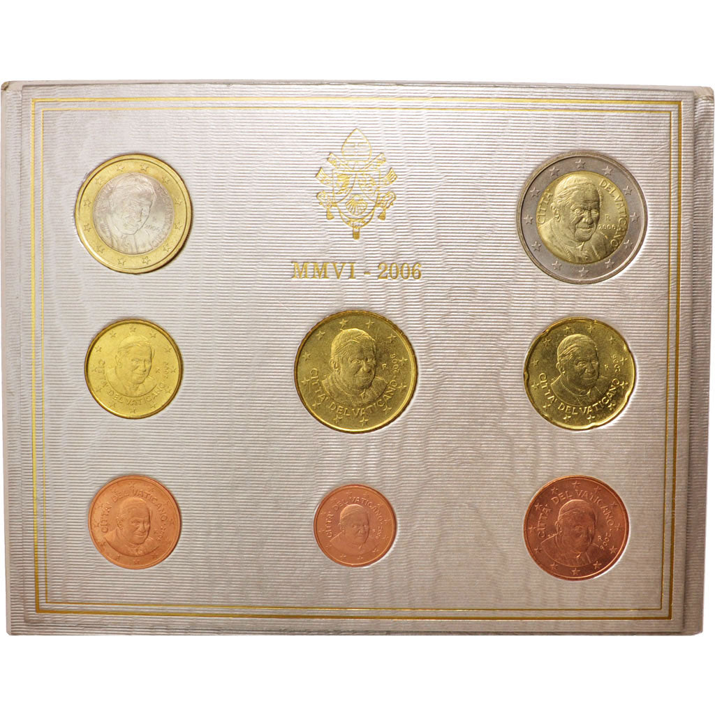 Vaticano, 1 Cent to 2 Euro, 2006, FDC