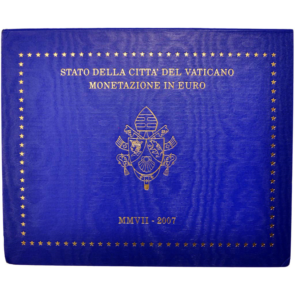 Vatican, 1 Cent to 2 Euro, 2007, MS(65-70)