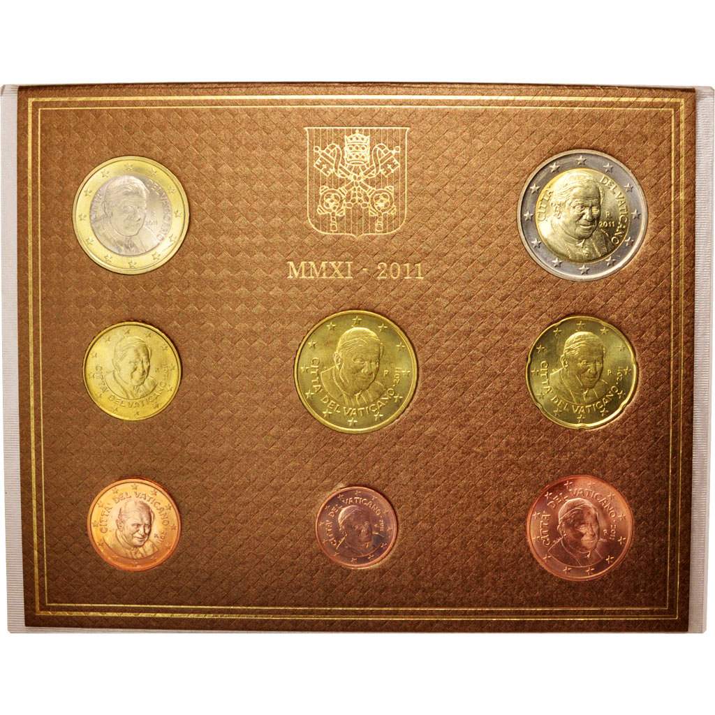 Vatican, 1 Cent to 2 Euro, 2011, MS(65-70), 0.00