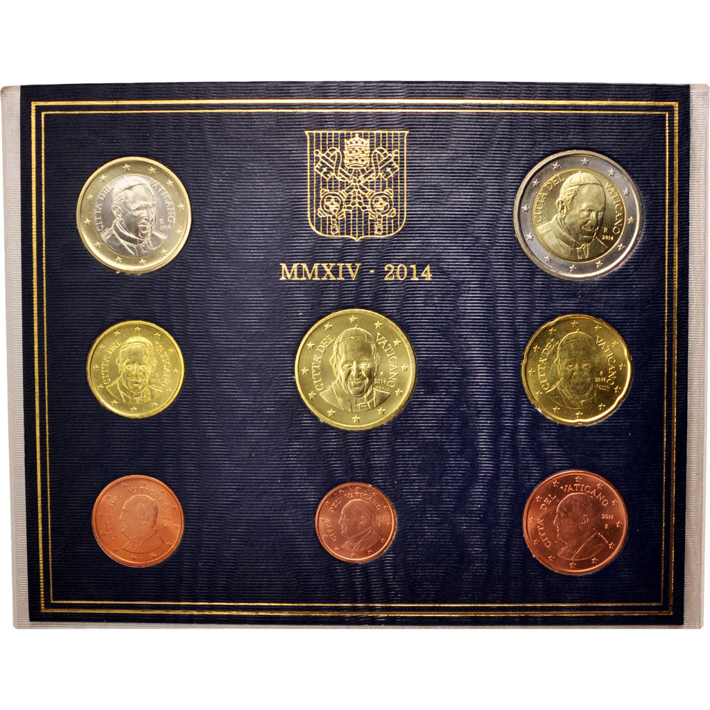 Vatican, 1 Cent to 2 Euro, 2014, MS(65-70), 0.00