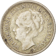 NETHERLANDS, 10 Cents, 1941, KM #163, EF(40-45), Silver, 15, 1.40